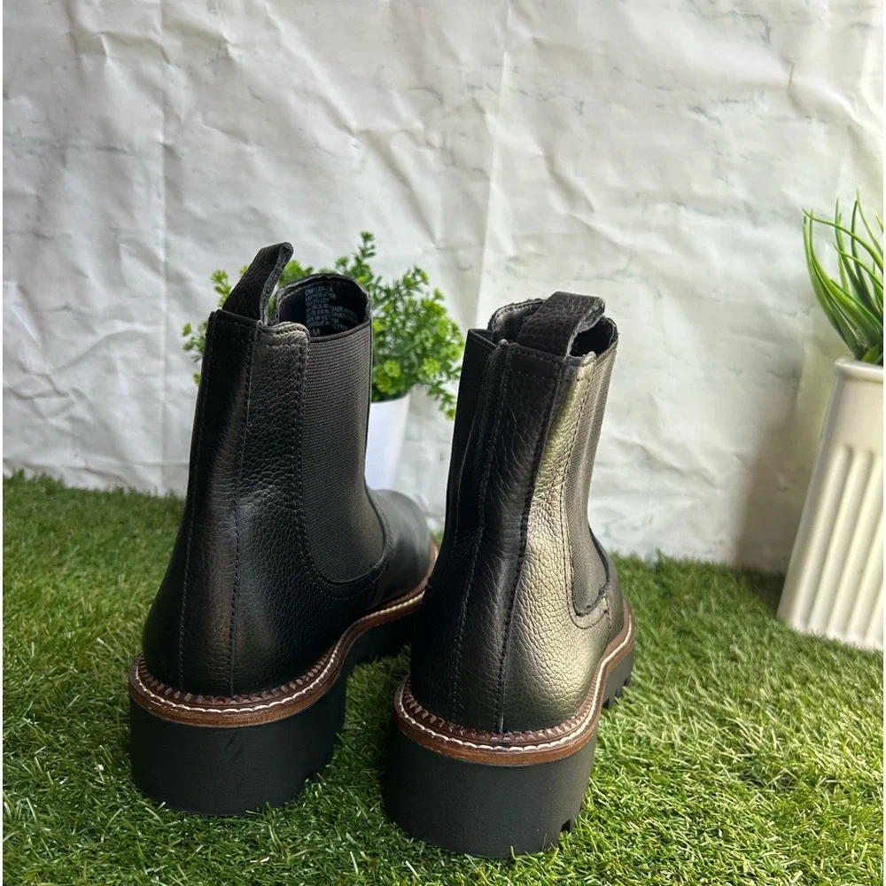 Caslon🍁black waterproof Leather Chelsea Boots size 11women Brand New - Picture 13 of 16